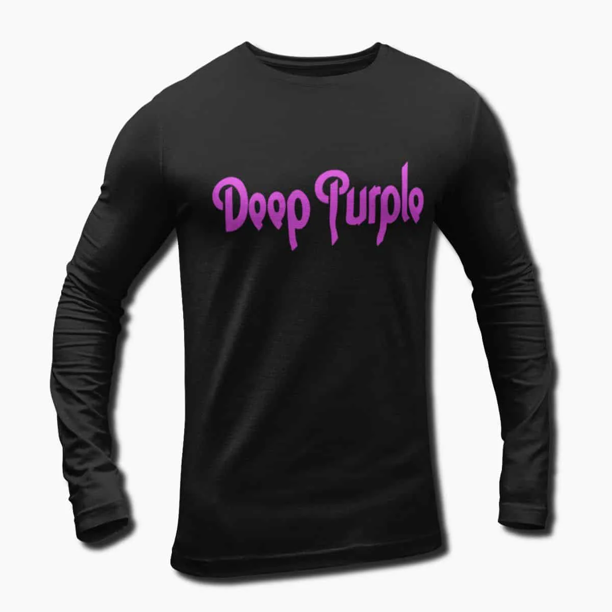 Deep Purple Band Long Sleeve T-Shirt, Deep Purple Logo Longsleeve T-Shirt, Heavy Metal, Hard Rock Merchandise