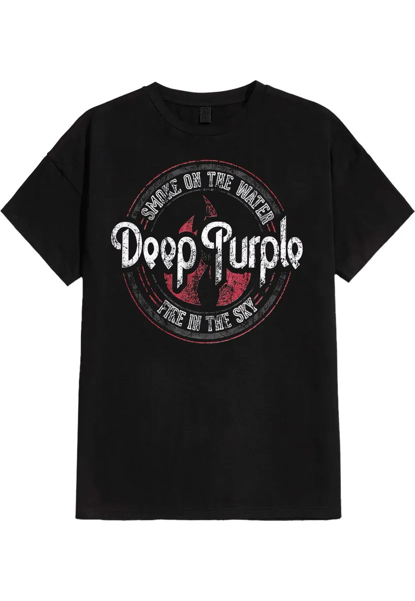 Deep Purple Smoke Circle T-Shirt