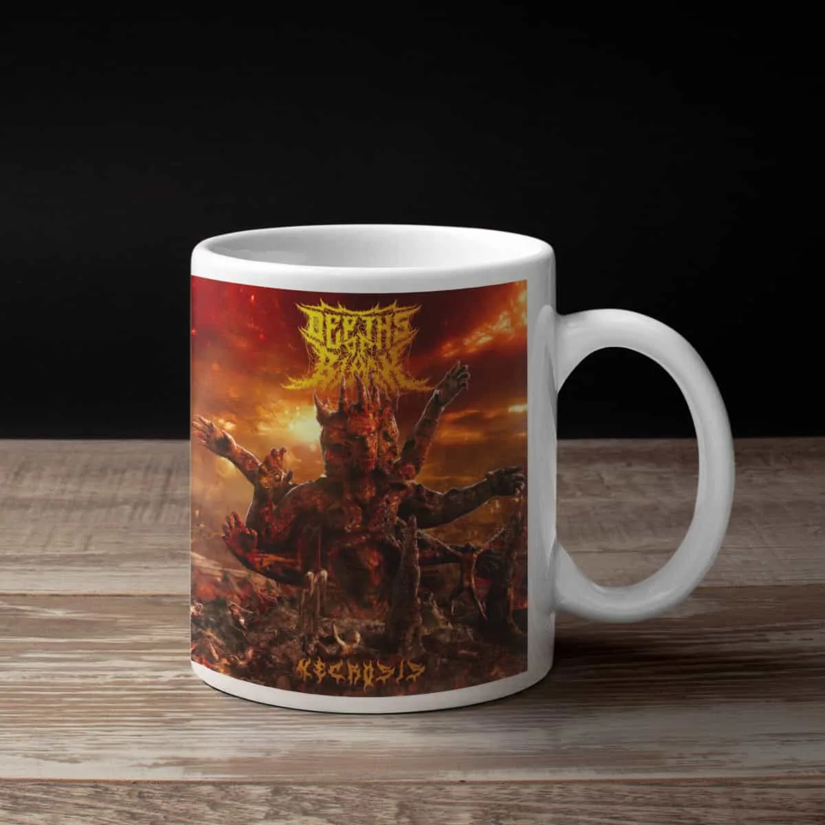 Depths of Black Coffee Mug, Depths of Black Necrosis Coffee Mug