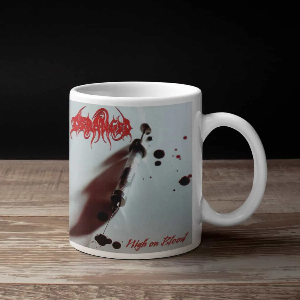 Deranged Coffee Mug, Deranged High On Blood Coffee Mug