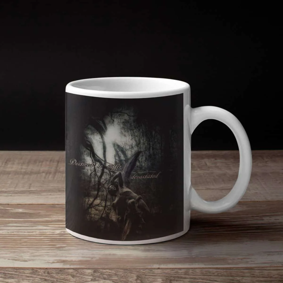 Destined to Suffer Band Coffee Mug, Destined to Suffer Devastated Mug