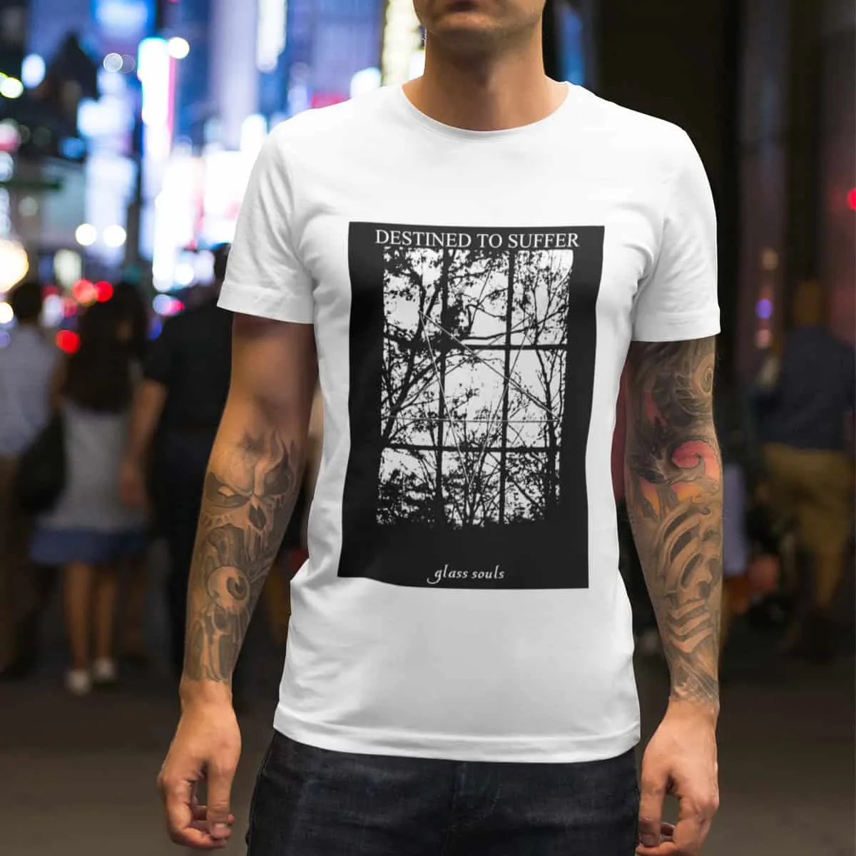 Destined to Suffer T-Shirt, Destined to Suffer Glass Souls White T-Shirt