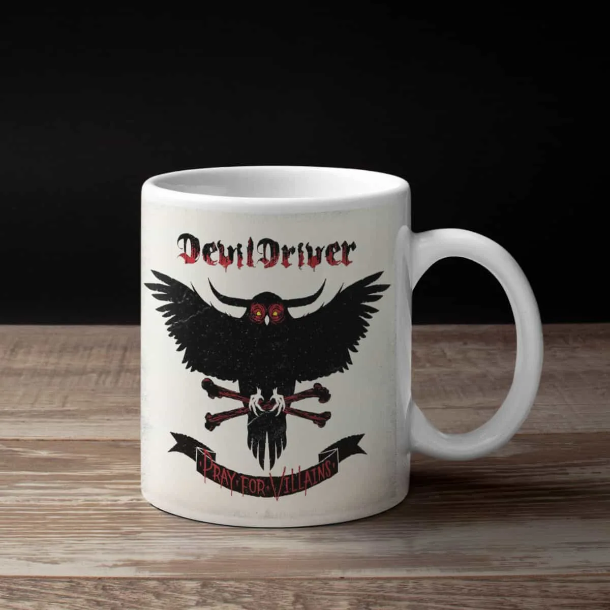 DevilDriver Coffee Mug, DevilDriver Pray for Villains Coffee Mug
