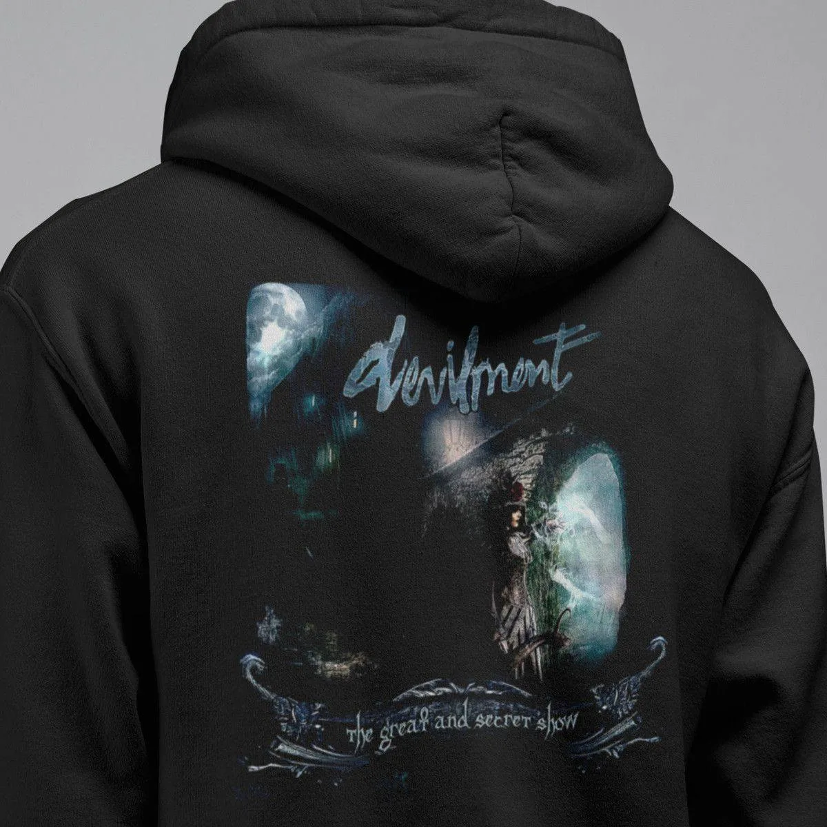 Devilment Hoodie, Devilment The Great and Secret Show Hooded Sweatshirt, Gothic Black Metal Merch