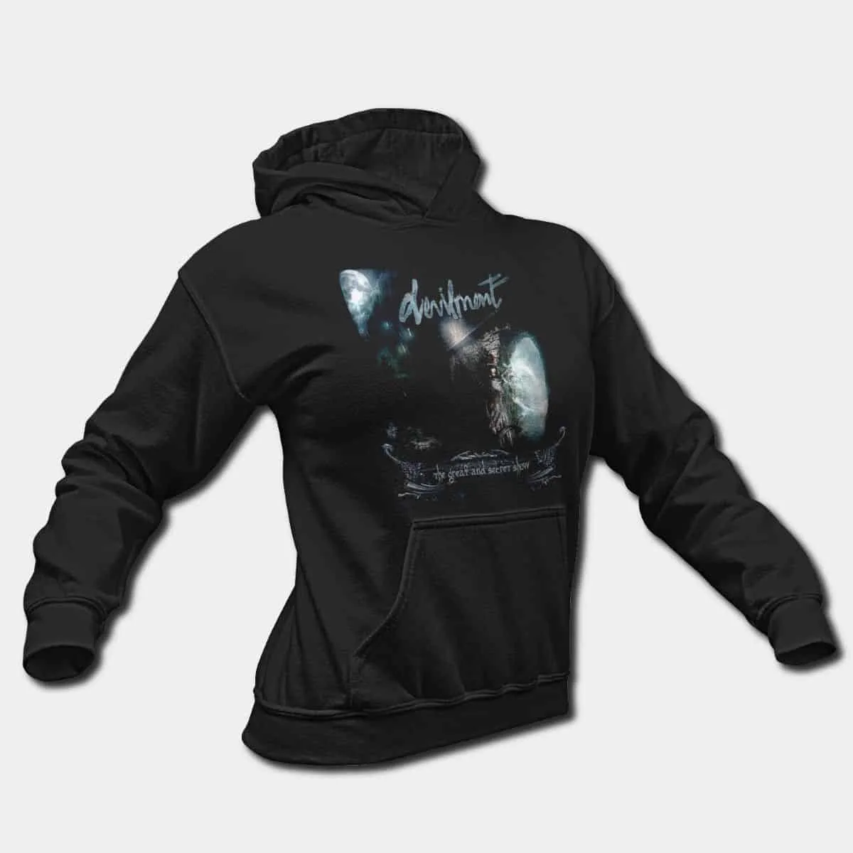 Devilment Hoodie, Devilment The Great and Secret Show Hooded Sweatshirt, Gothic Black Metal Merch
