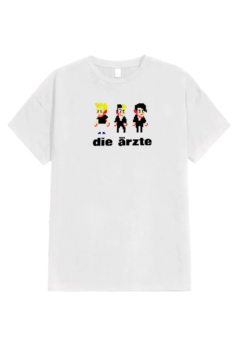 Die Ärzte Pixel White T-Shirt