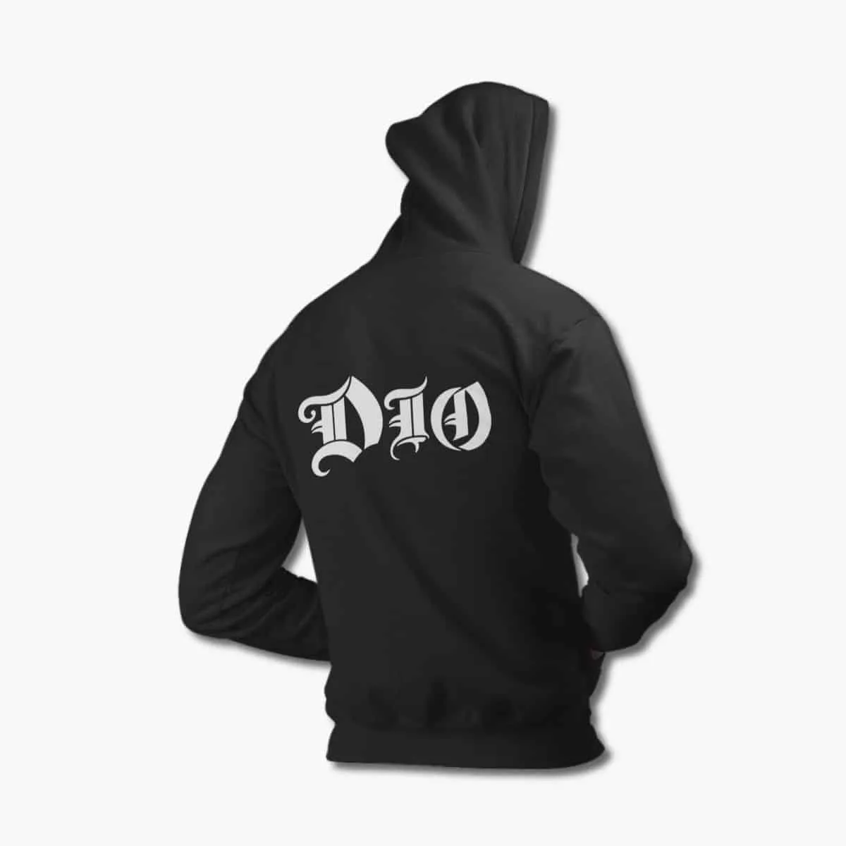 Dio Band Zip Up Hoodie, Dio Logo Black Zipper Hooded Sweatshirt