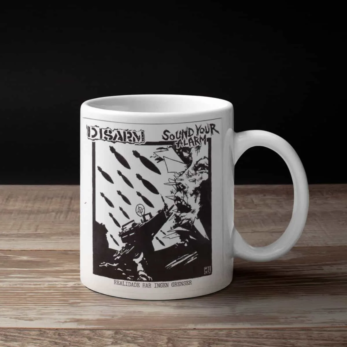 Disarm &amp; Sound Your Alarm Coffee Mug, Disarm &amp; Sound Your Alarm Realidade Har Ingen Grenser Coffee Mug