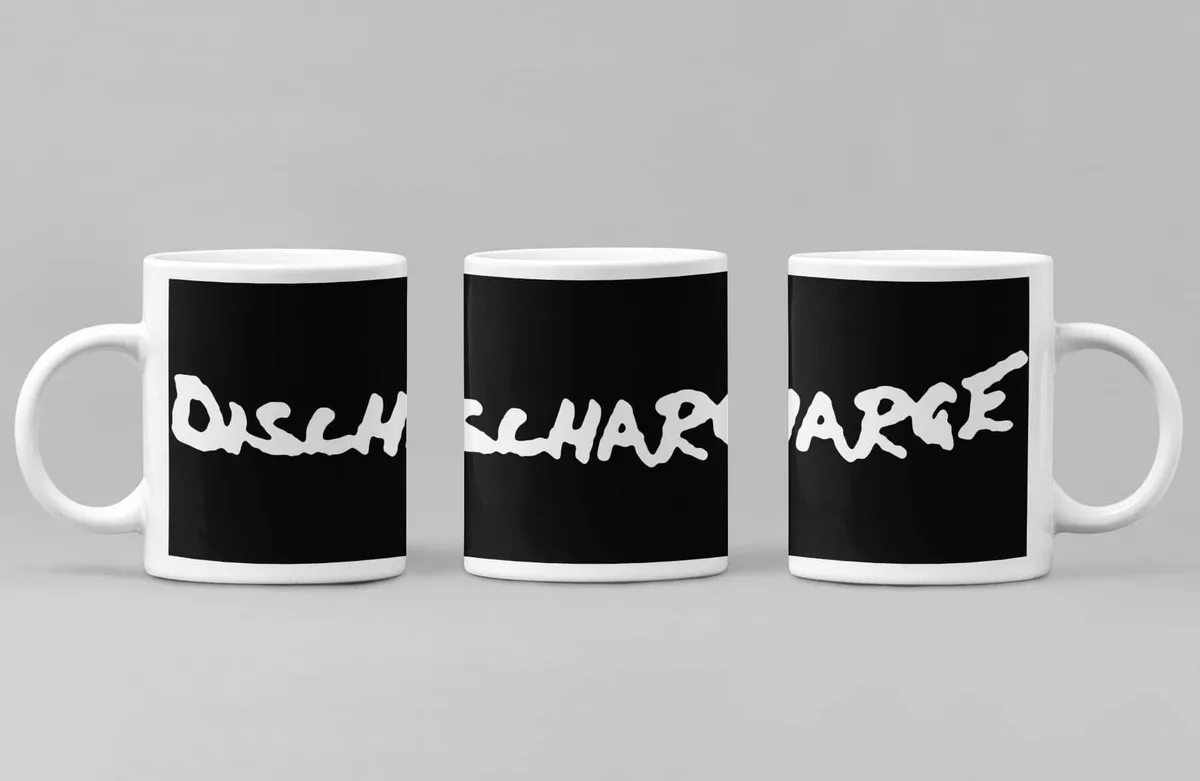 Discharge Coffee Mug, Discharge Logo Coffee Mug