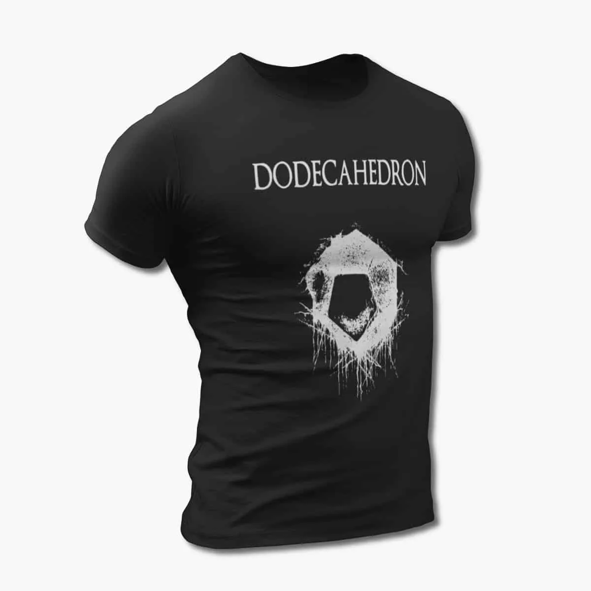 Dodecahedron T-Shirt, Dodecahedron Dodecahedron Artwork Black T-Shirt, Black Metal Merchandise