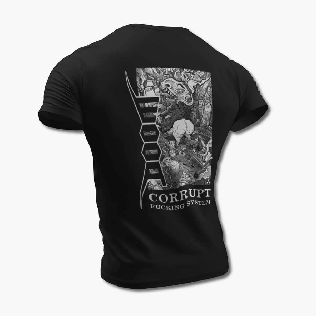 Doom T-Shirt, Doom Corrupt Fucking System Black T-Shirt