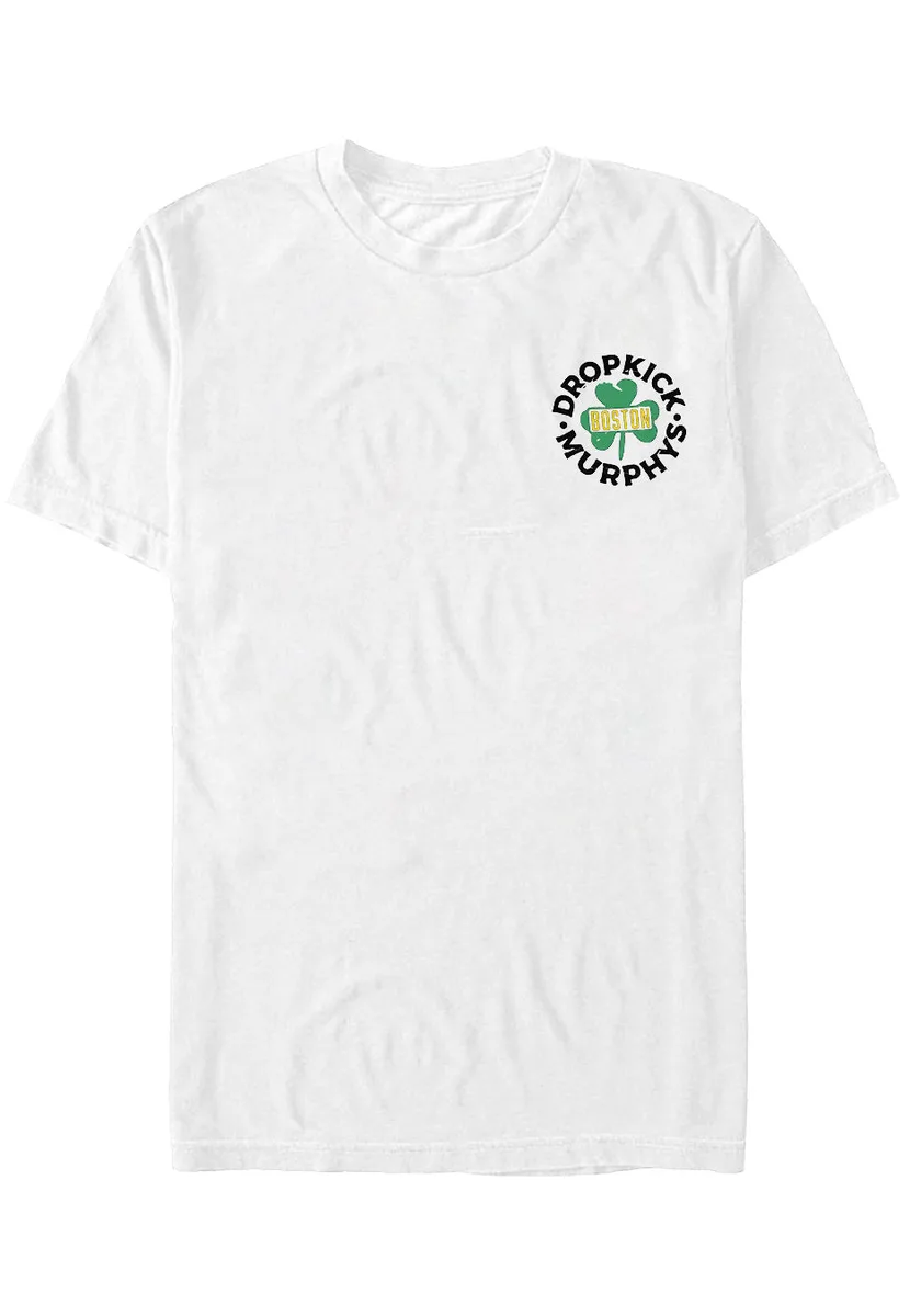 Dropkick Murphys Boston Badge White T-Shirt