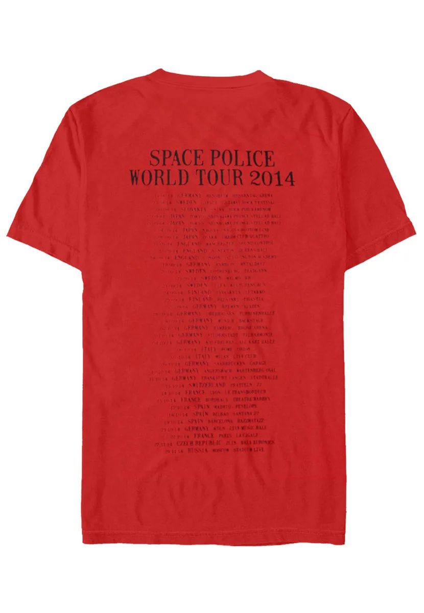 Edguy Defenders Tour 2014 Red T-Shirt