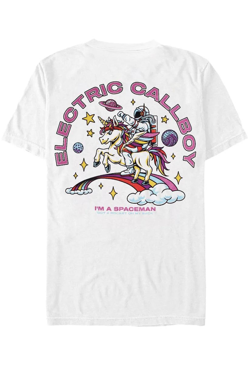 Electric Callboy Spaceman Unicorn White T-Shirt