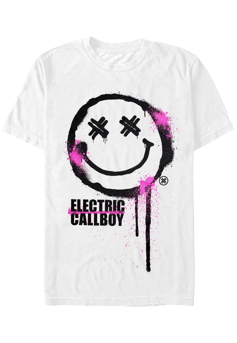 Electric Callboy Spray Smile White T-Shirt