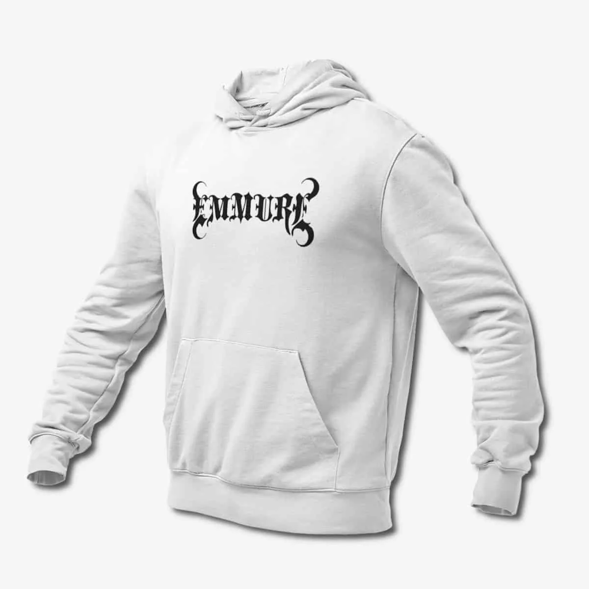 Emmure Hoodie, Emmure Band Logo White Hoodie, Metalcore Merchandise