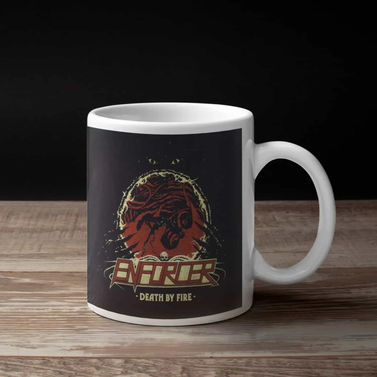 Enforcer Coffee Mug, Enforcer Death By Fire Coffee Mug