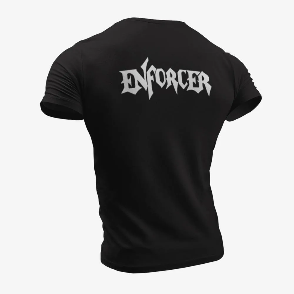 Enforcer T-Shirt, Enforcer Logo Black T-Shirt, Heavy Metal Merchandise