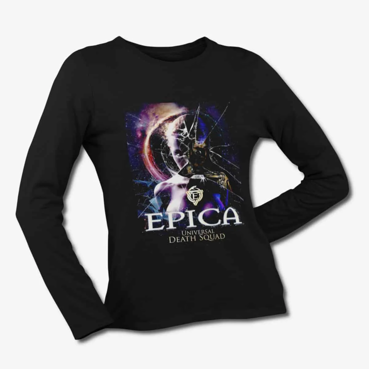 Epica Long Sleeve T-Shirt, Epica Universal Death Squad Black Longsleeve T-Shirt, Symphonic Metal Merchandise