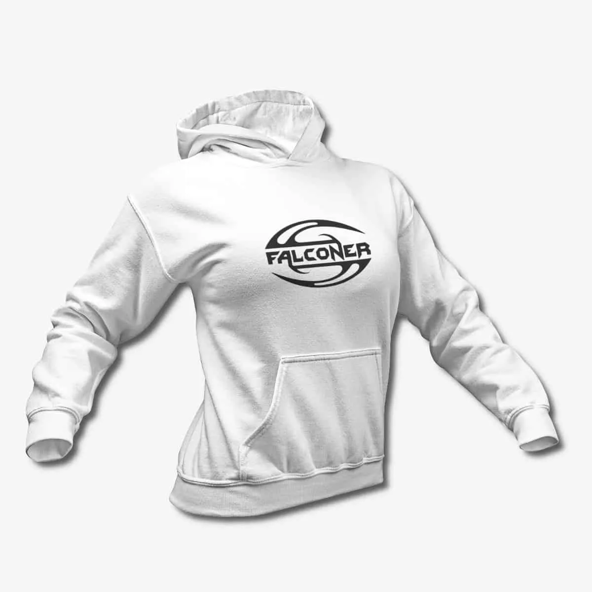 Falconer Hoodie, Falconer Band Logo White Hoodie, Folk Metal, Power Metal Merchandise