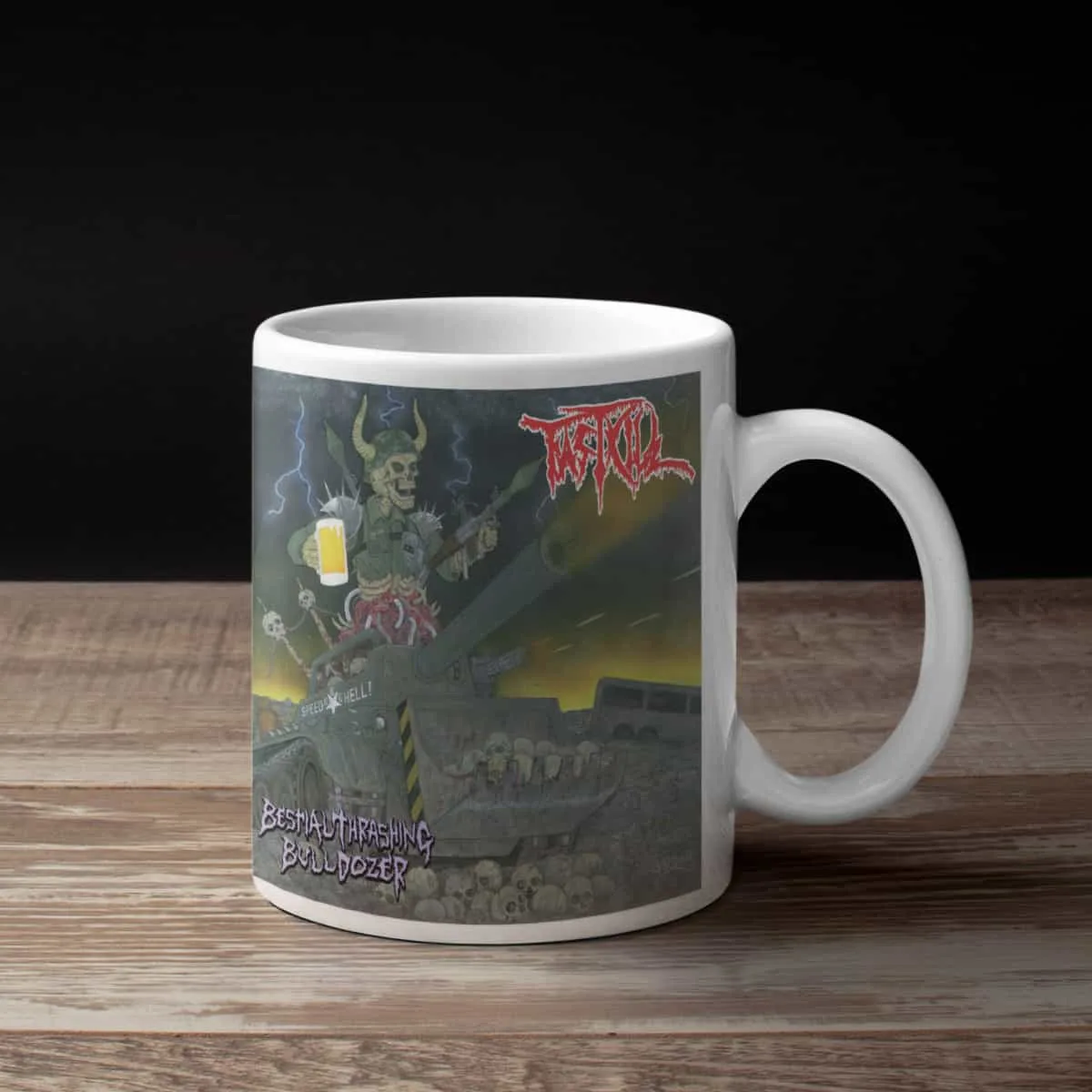 Fastkill Coffee Mug, Fastkill Bestial Thrashing Bulldozer Coffee Mug