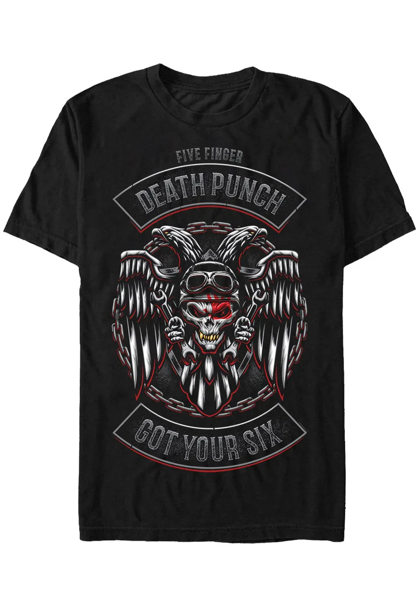 Five Finger Death Punch Biker Badge T-Shirt
