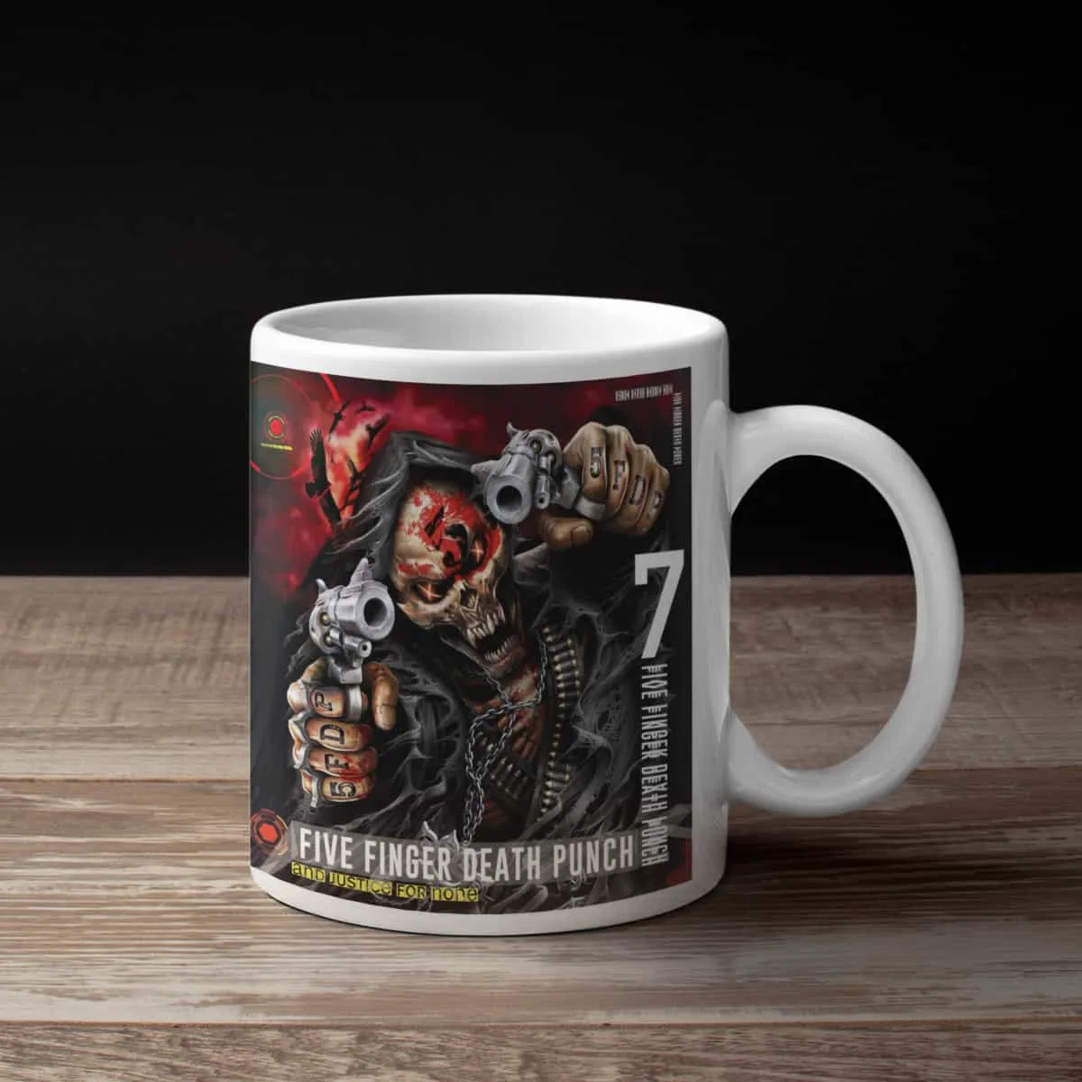 Five Finger Death Punch Coffee Mug, Five Finger Death Punch And Justice For None Coffee Mug