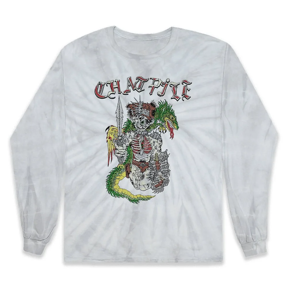 FLENSER RECORDS CHAT PILE "Dragon Slayer - Spider Silver" Longsleeve Long Sleeve