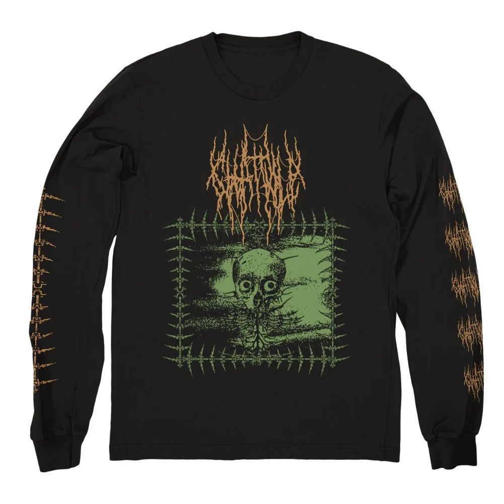 FLENSER RECORDS CHAT PILE "Green Skull" Longsleeve Long Sleeve