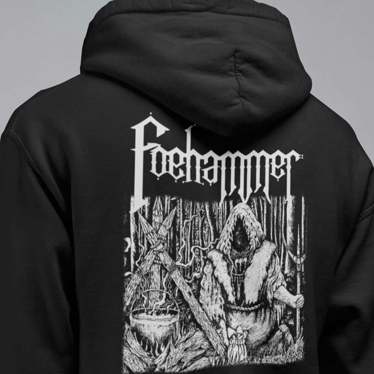 Foehammer Band Hoodie, Foehammer Artwork Hooded Sweatshirt, Doom Metal Merch