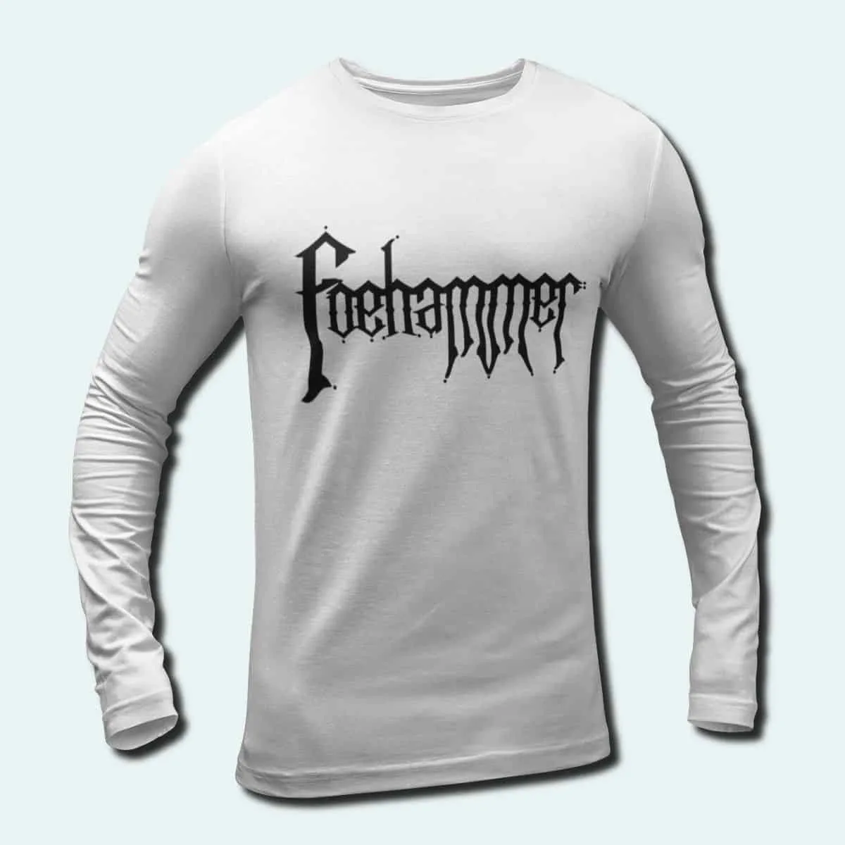 Foehammer Band Long Sleeve T-Shirt, Foehammer Logo Longsleeve Tee, Doom Metal Merch