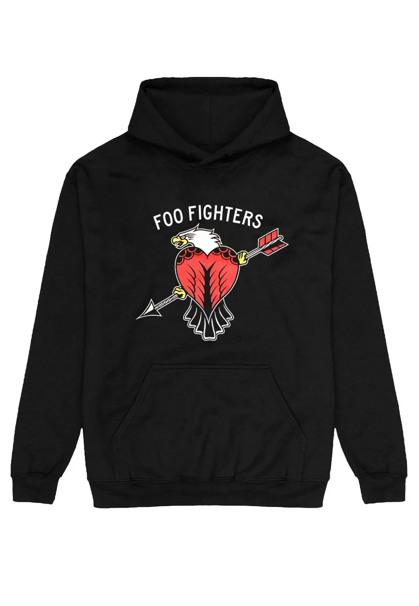 Foo Fighters Eagle Tattoo Charcoal Hoodie