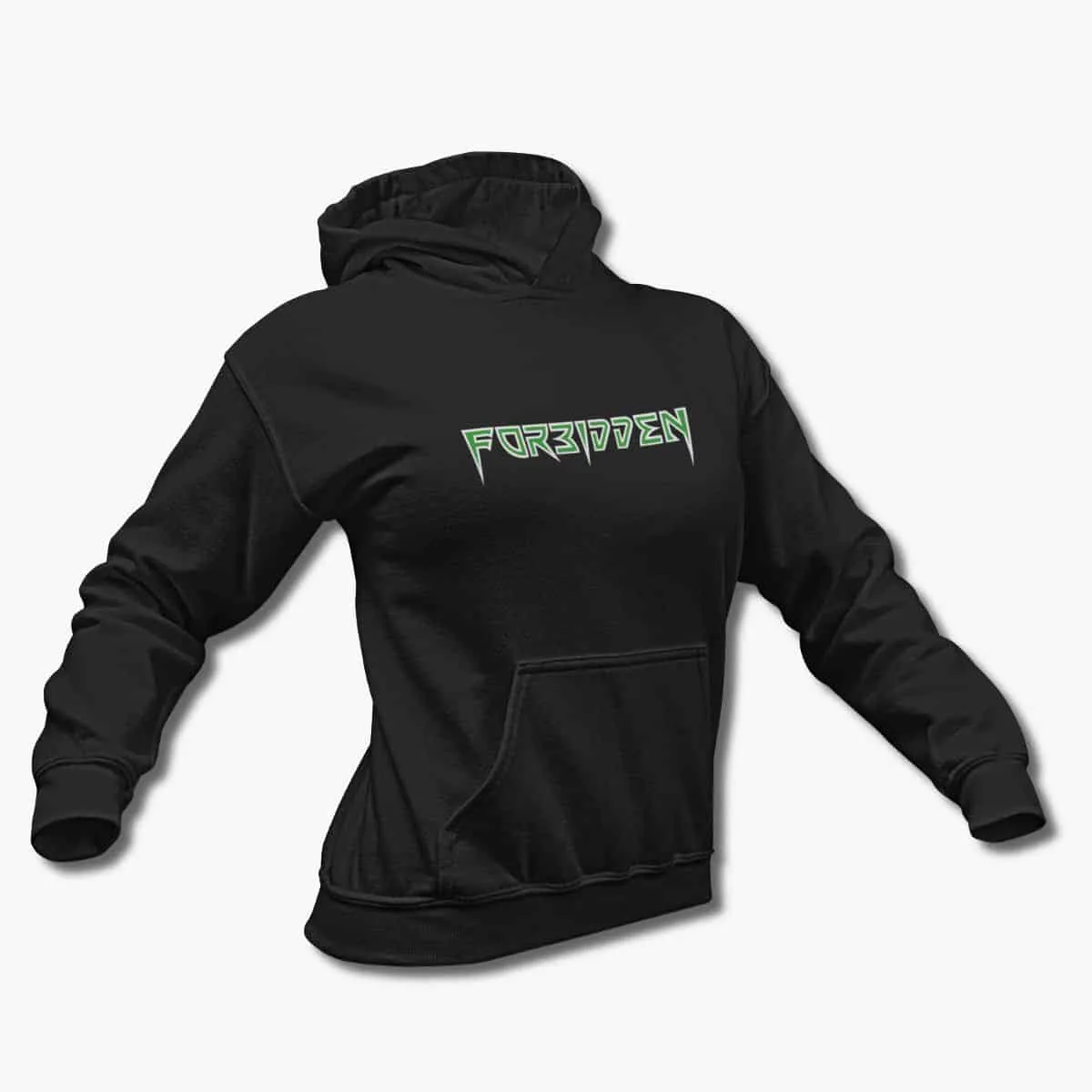 Forbidden Band Hoodie, Forbidden Logo Black Hooded Sweatshirt, Thrash Metal Merchandise