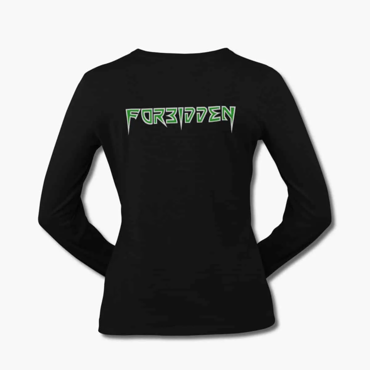 Forbidden Band Long Sleeve T-Shirt, Forbidden Logo Black Longsleeve T-Shirt, Thrash Metal Merchandise