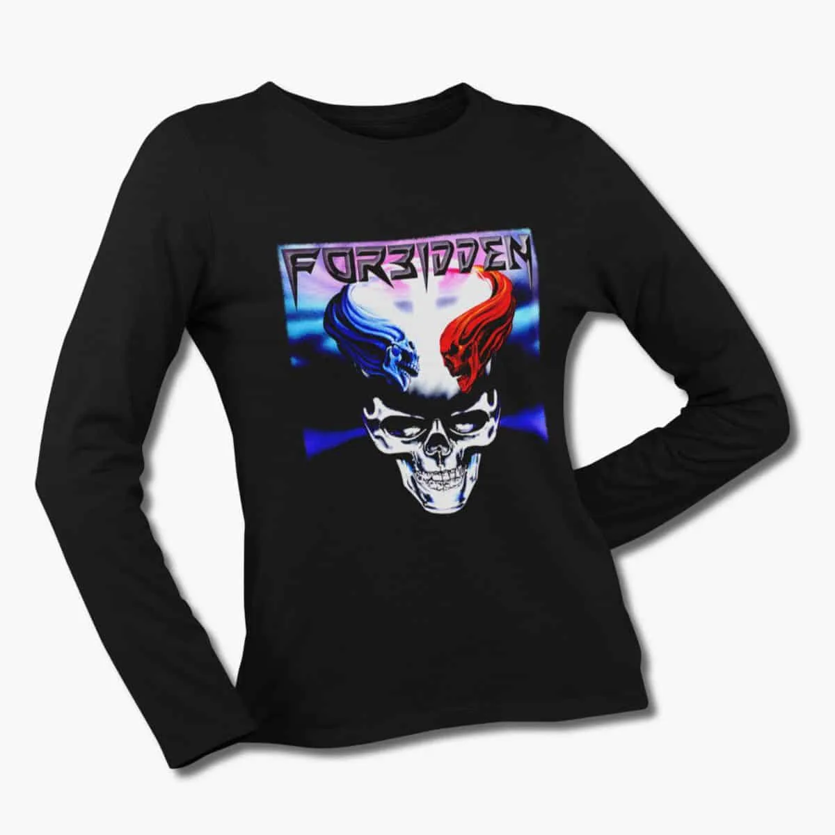 Forbidden Band Long Sleeve T-Shirt, Forbidden Omega Wave Black Longsleeve T-Shirt, Thrash Metal Merchandise