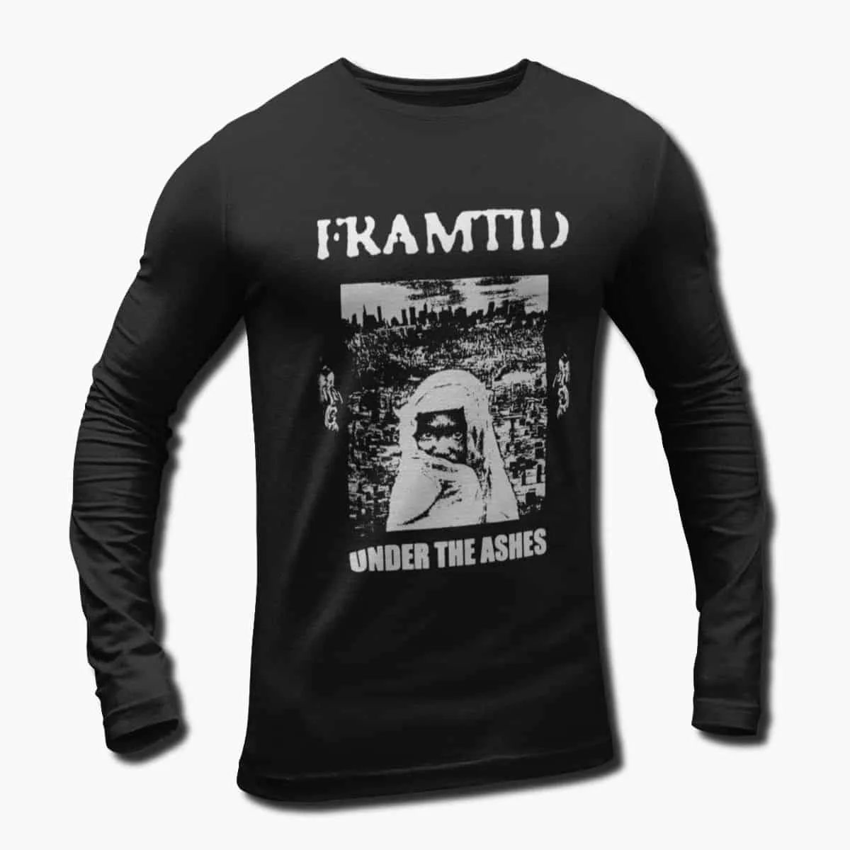 Framtid Band Long Sleeve T-Shirt, Framtid Band Under The Ashes Artwork Longsleeve T-Shirt, Hardcore Merch