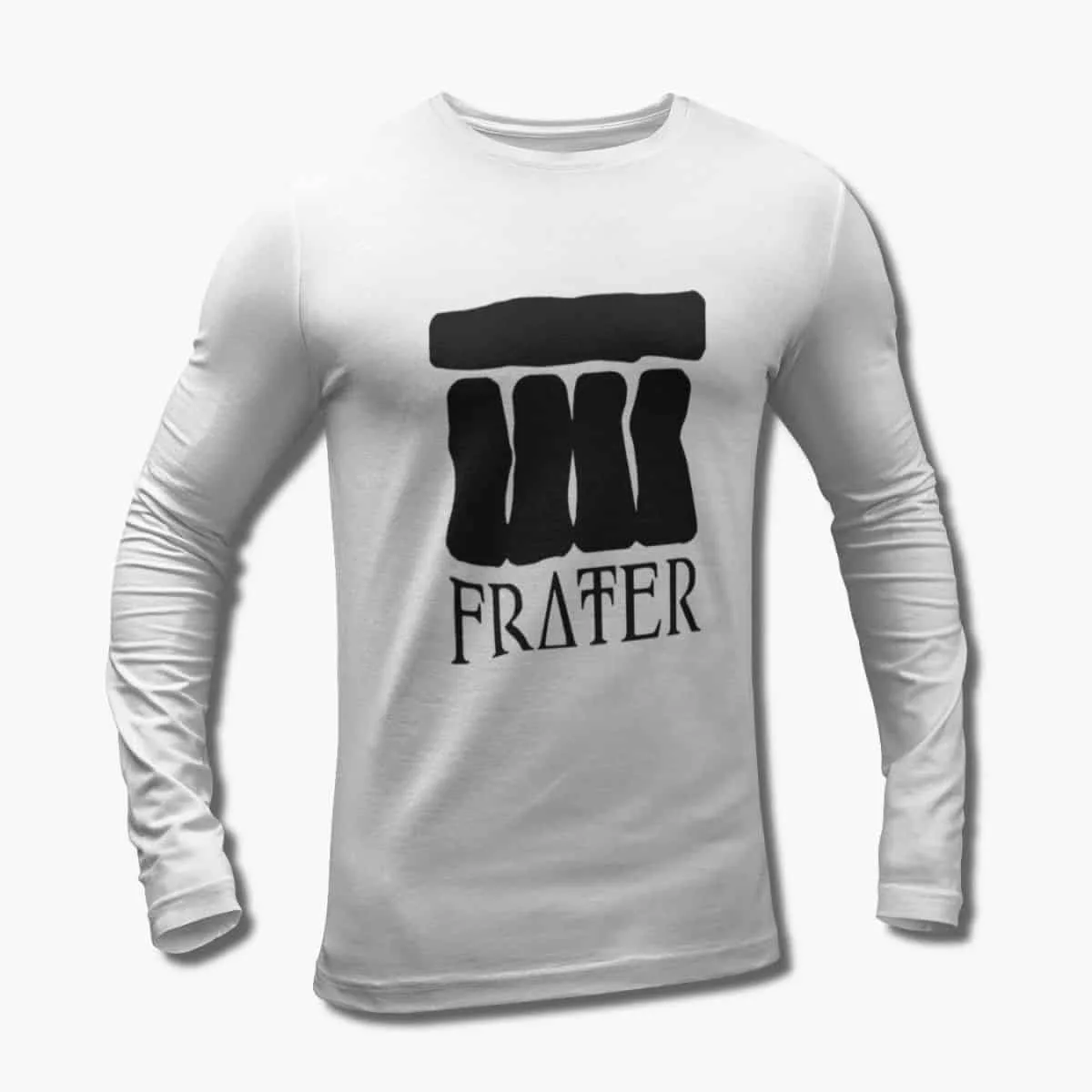 Frater Band Long Sleeve T-Shirt, Frater Logo White Longsleeve T-Shirt, Groove Metal Merchandise