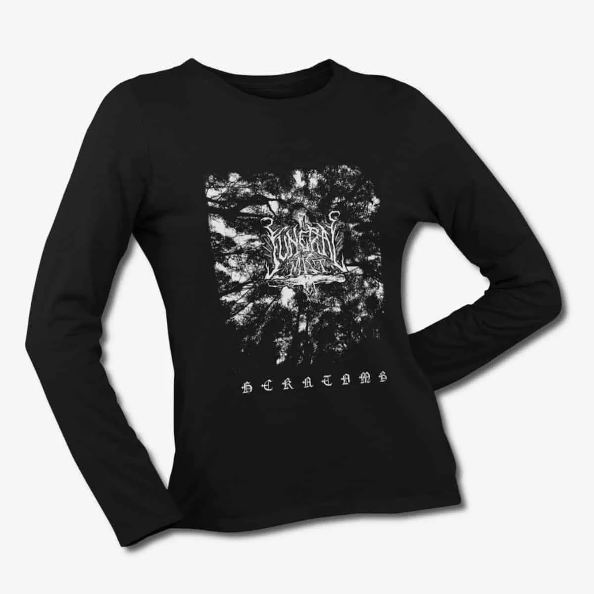 Funeral Mist Long Sleeve T-Shirt, Funeral Mist Hekatomb Black Longsleeve T-Shirt, Black Metal Merchandise