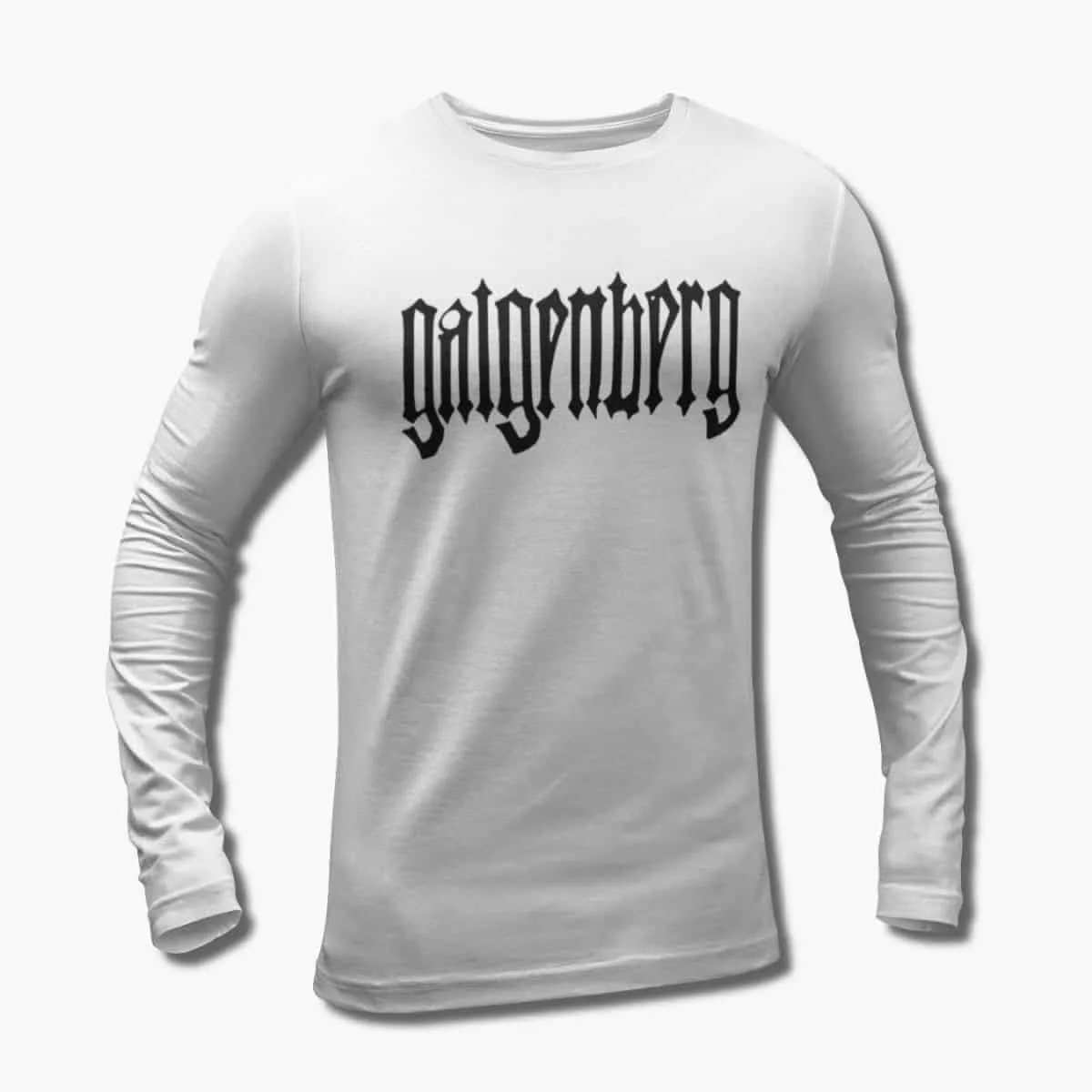 Galgenberg Band Long Sleeve T-Shirt, Galgenberg Logo White Longsleeve T-Shirt, Black Metal Merchandise