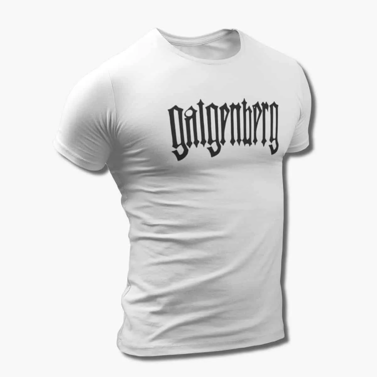 Galgenberg Band T-Shirt, Galgenberg Logo White T-Shirt, Black Metal Merchandise