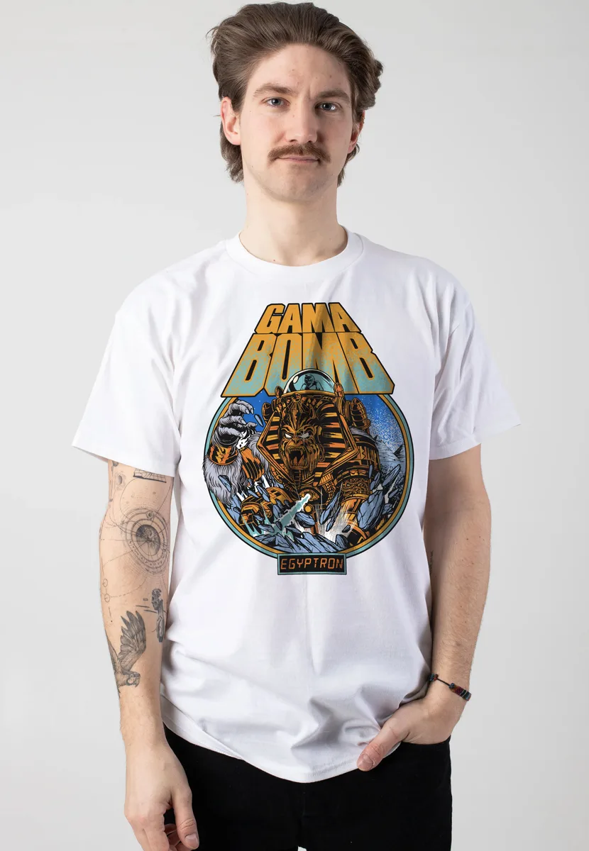 Gama Bomb Egyptron White T-Shirt