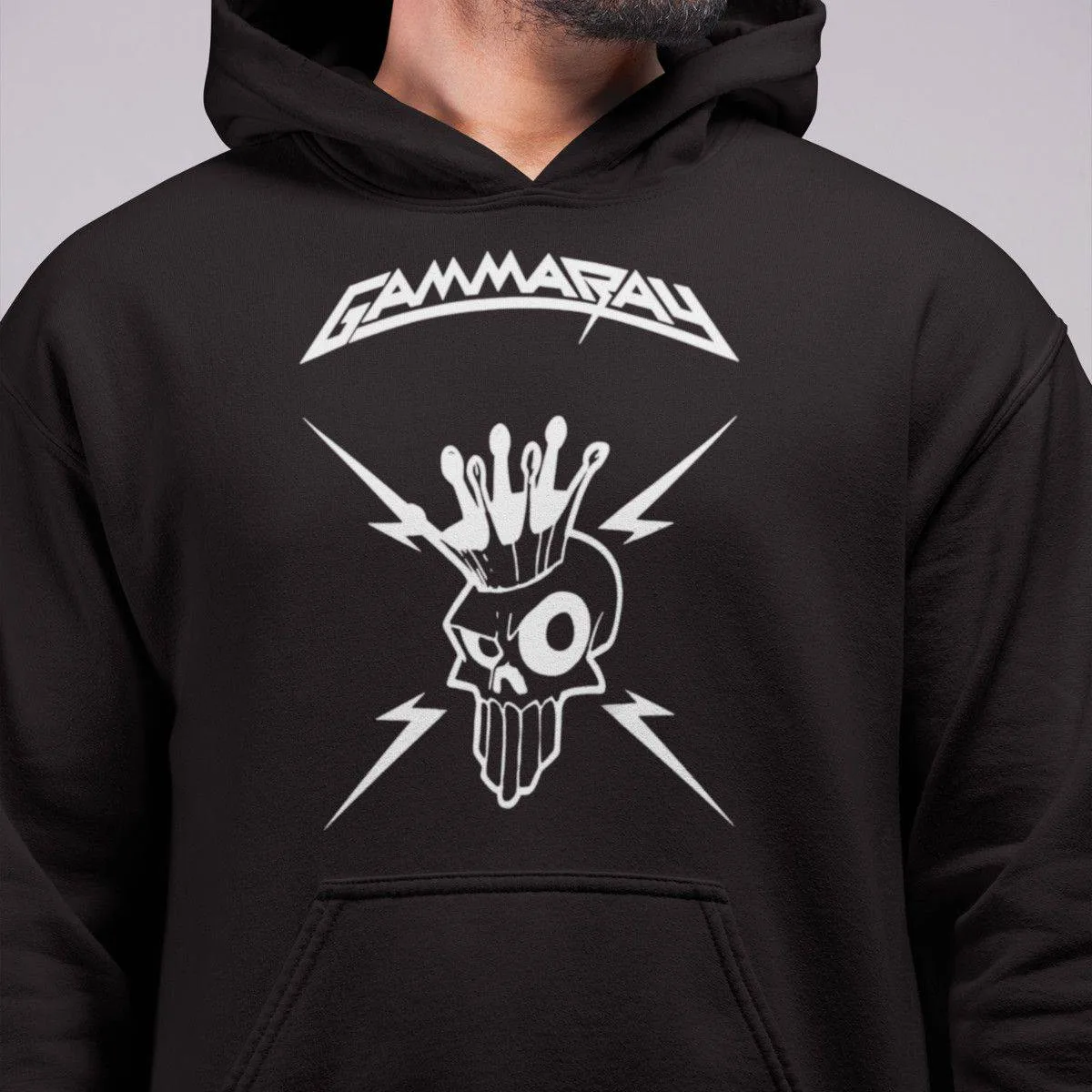 Gamma Ray Band Hoodie, GammaRay Skeletons & Majesties Artwork Hooded Sweatshirt, Speed Metal Merch