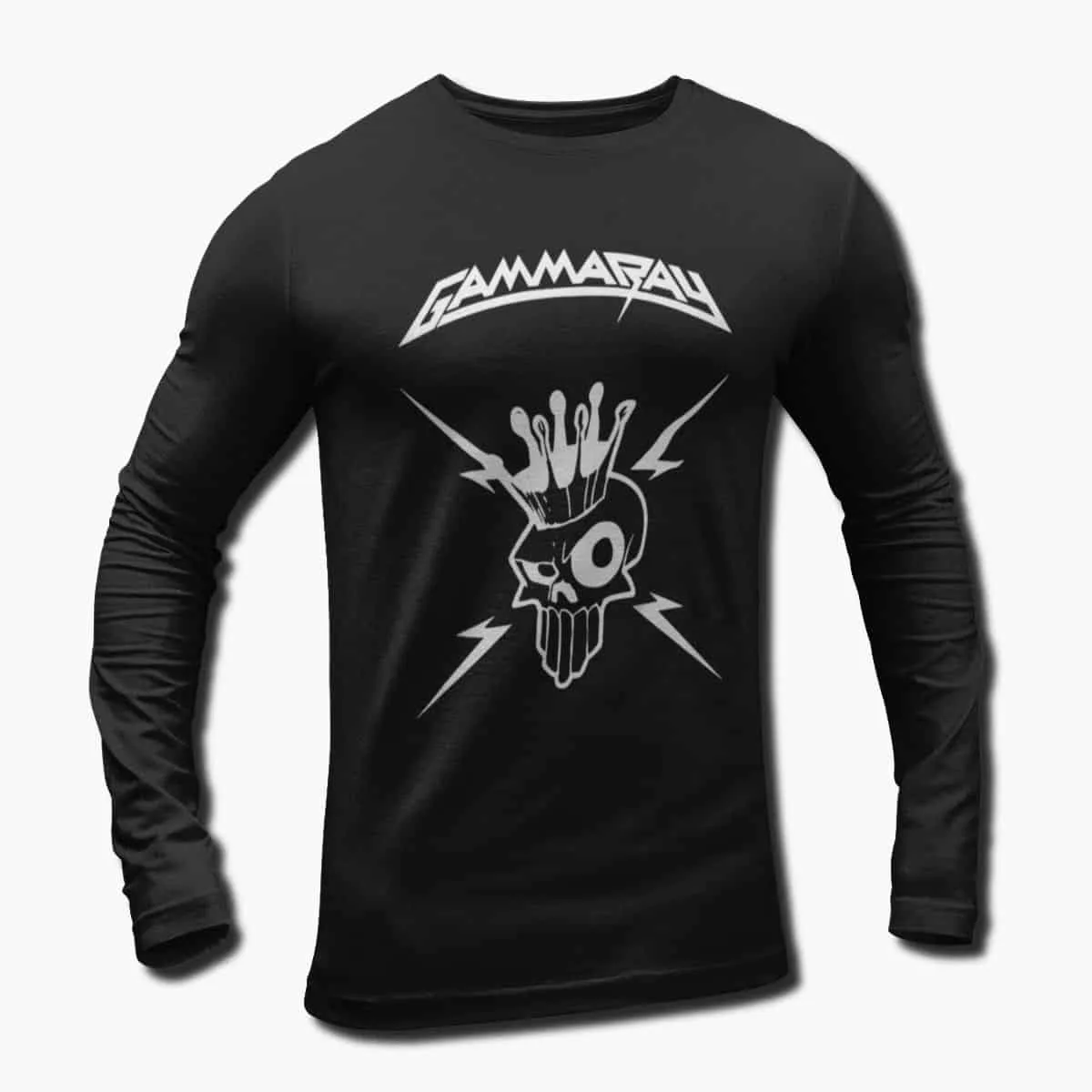 Gamma Ray Band Long Sleeve T-Shirt, GammaRay Skeletons & Majesties Artwork Longsleeve T-Shirt, Power Metal Merch