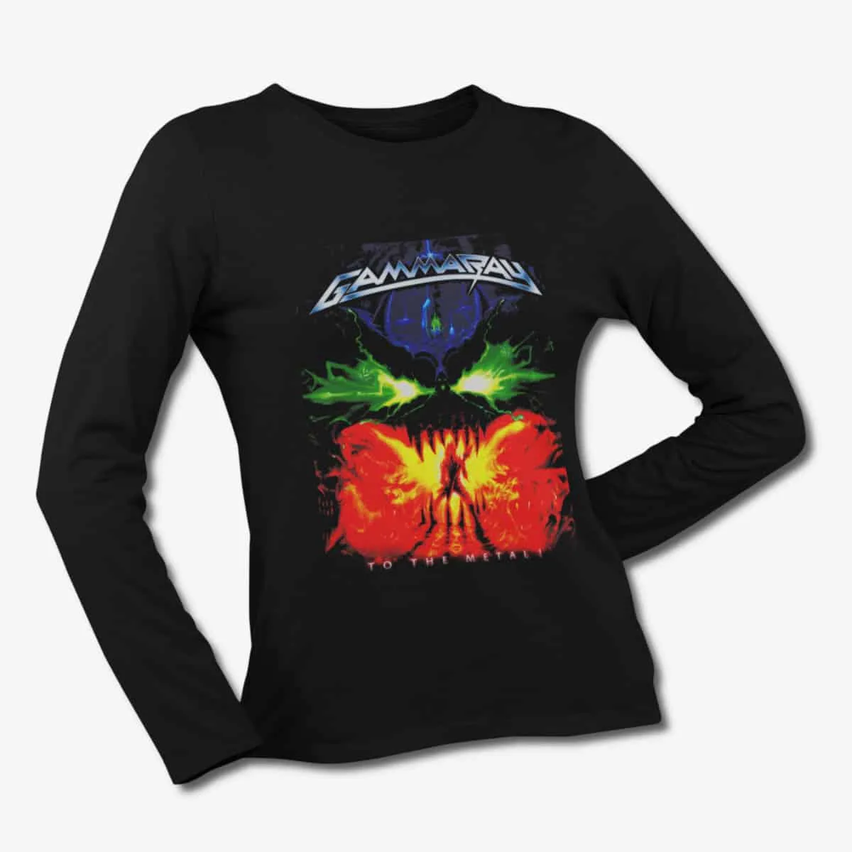 Gammaray Long Sleeve T-Shirt, Gammaray To The Metal Black Longsleeve T-Shirt, Power Metal Merchandise