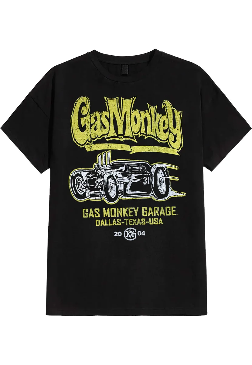 Gas Monkey Garage Yellow Hot Rod T-Shirt