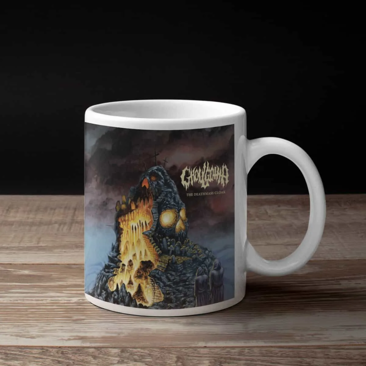 Ghoulgotha Coffee Mug, Ghoulgotha The Deathmass Cloak Coffee Mug