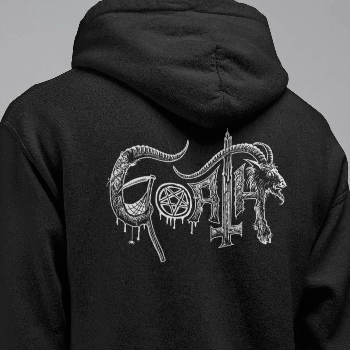 Goath Band Hoodie, Goath Logo Hooded Sweatshirt, Black Metal, Death Metal Merch