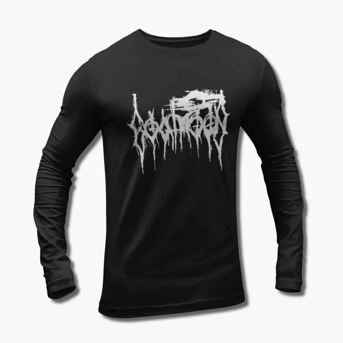 Goatmoon Band Long Sleeve T-Shirt, Goatmoon Logo Black Longsleeve T-Shirt, Folk Metal, Black Metal Merchandise