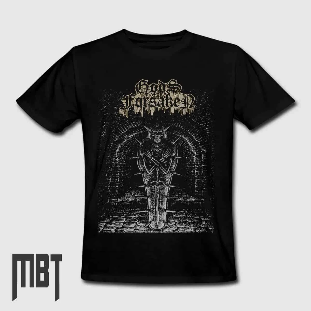 GodsForsaken Band T-Shirt, GodsForsaken In a Pitch Black Grave T-Shirt, Death Metal Merch