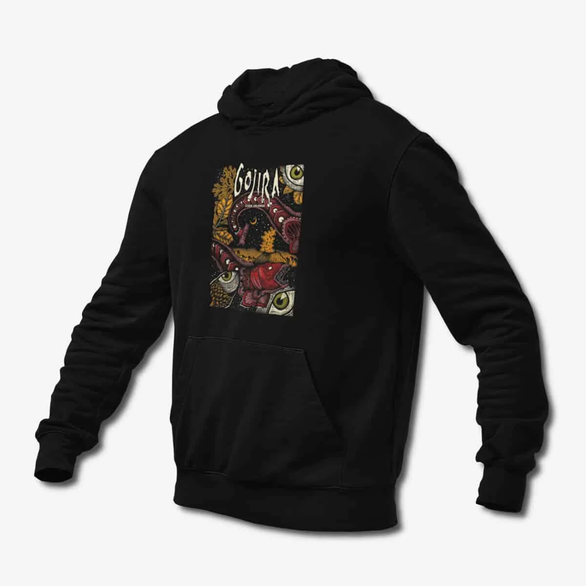 Gojira Hoodie, Gojira Artwork Black Hoodie, Groove Metal Merchandise